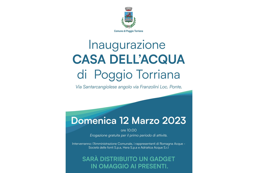 inaugurazione casa dell'acqua Poggio Torriana